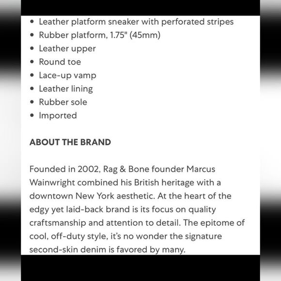 NIB Rag & Bone Linden White - Picture 7 of 13